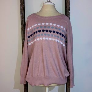 Torrid Multiple Colored Heart Pattern Sweater